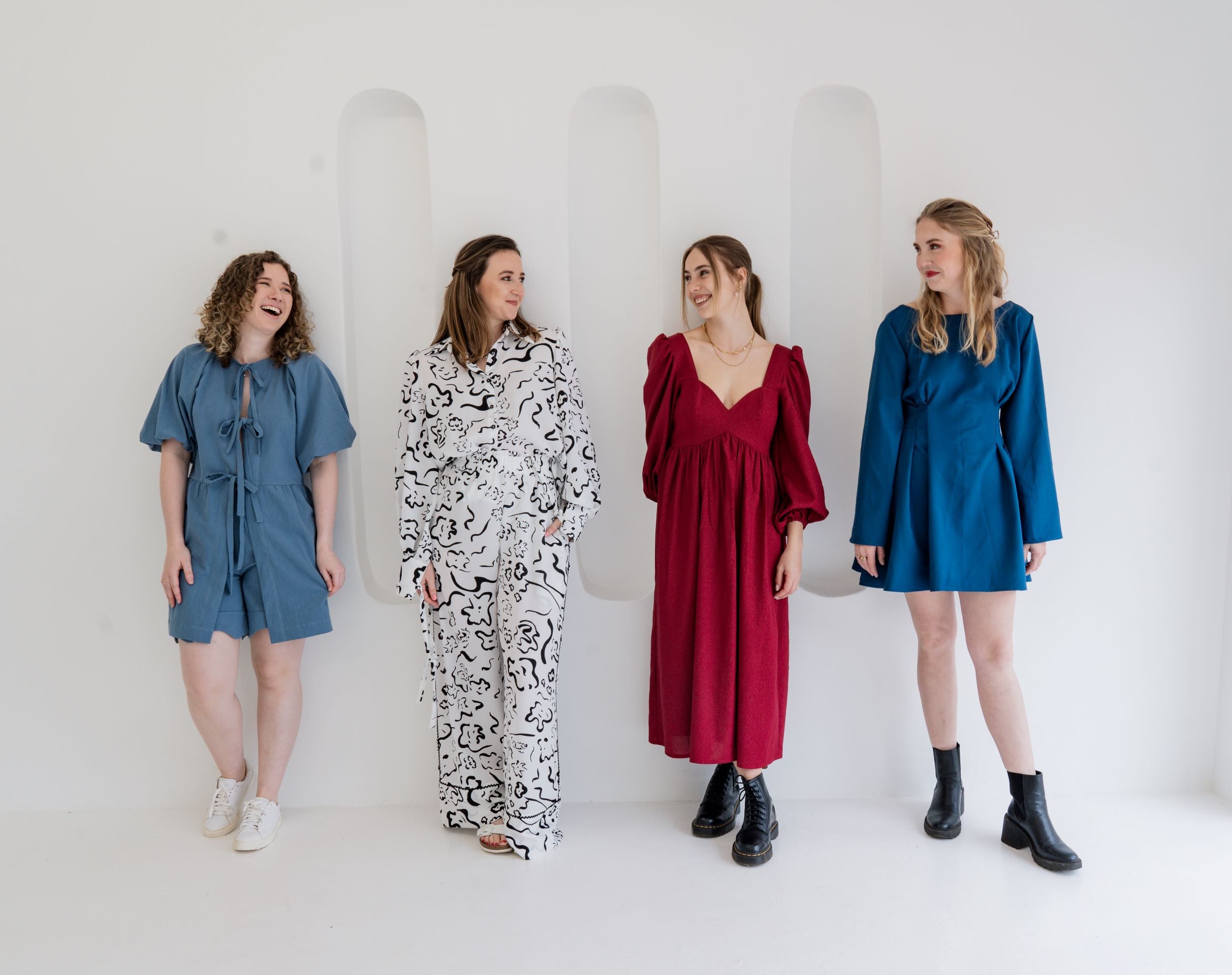 Model in NVW The Label’s vogue-style dress.