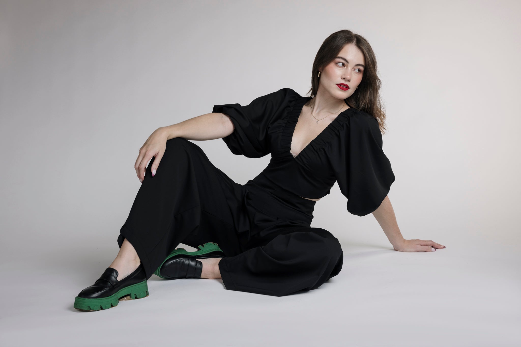 Model in chic NVW The Label dress, highlighting fashion-forward elegance.